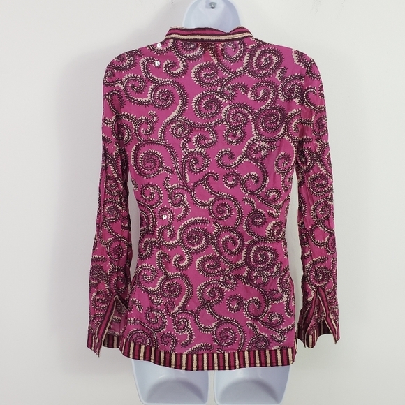 Tory Burch printed cotton tunic pink - Picture 6 of 8